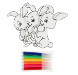 Zestaw kreatywny zajączki wielkanocne 3szt Arpex