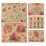 Torebka ozdobna świąteczna eko 30x23x12cm 10szt Pol-Mak