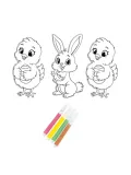 Zestaw kreatywny wielkanocne wzory z pisakami 3szt Arpex