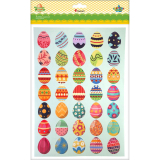 Naklejki wielkanocne papierowe 28szt Titanum