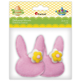 Naklejki filcowe wielkanocne króliki 2szt Titanum