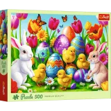 Puzzle 500 elementów wielkanocna łąka Trefl