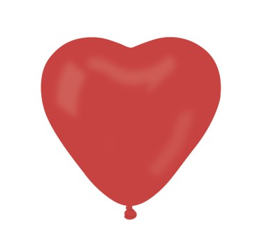 Balon dekoracyjny serce 5szt. czerwone Godan 