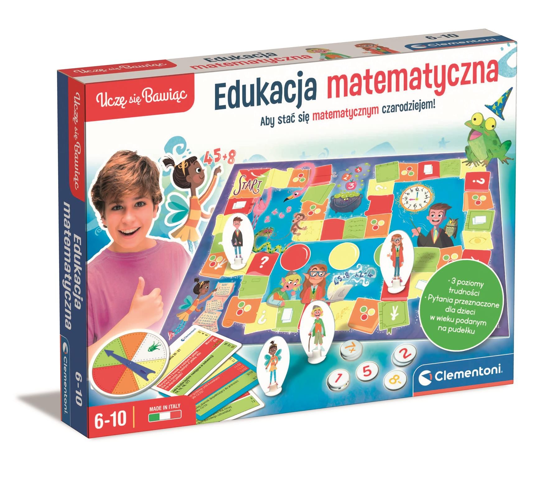 Gra edukacyjna uczę się bawiąc edukacja matematyczna +6 Clementoni