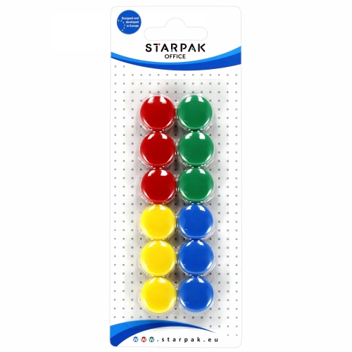 Magnesy śr.22mm mix 12 kol. Starpak