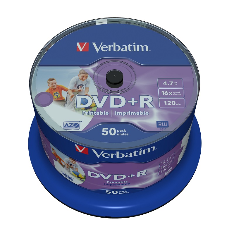 Płyta DVD+R 4,7GB 16X Printable 50szt Verbatim