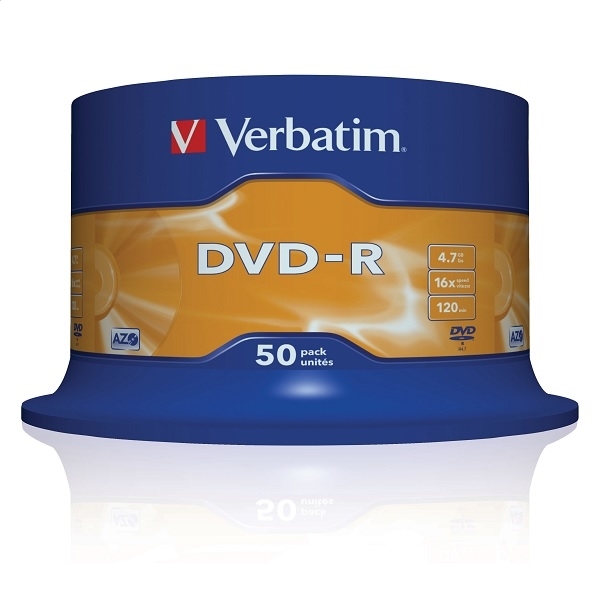 Płyta DVD-R 4,7GB 16X 50szt. Verbatim