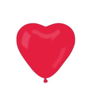 Balon dekoracyjny Serce 50szt. czerwony Godan