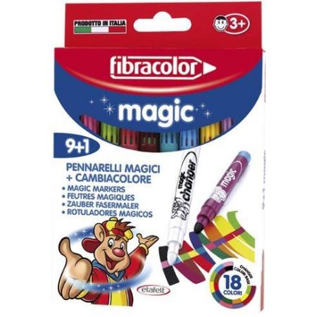 Flamastry magiczne Magic 9+1 kolorów Fibracolor
