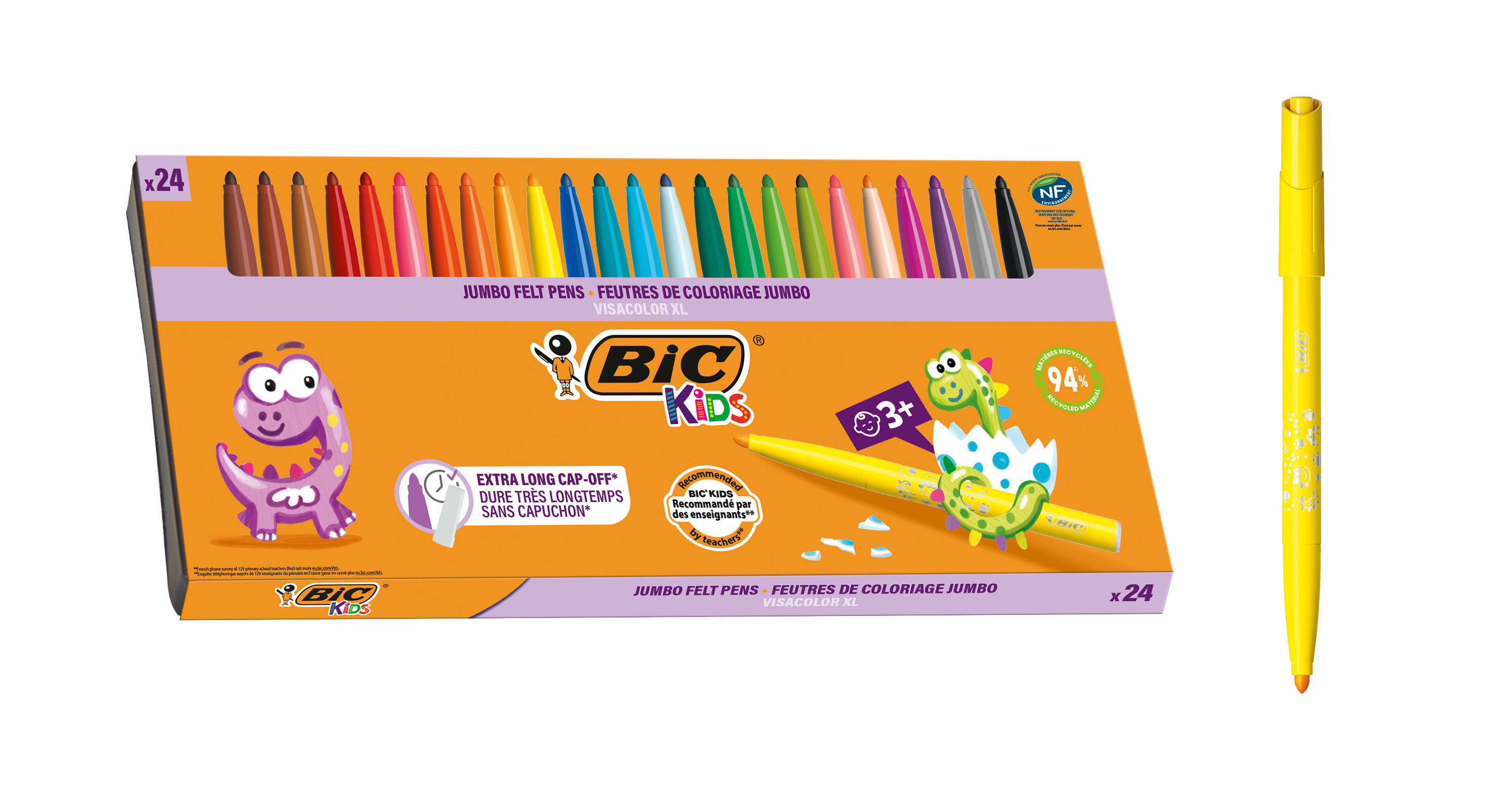 Flamastry 24 kolory Kids Visacolor XL ECOlutions BIC