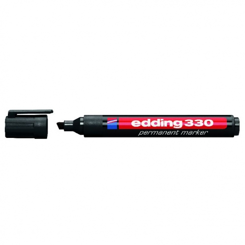 Marker permanentny Edding 330 czarny ścięty