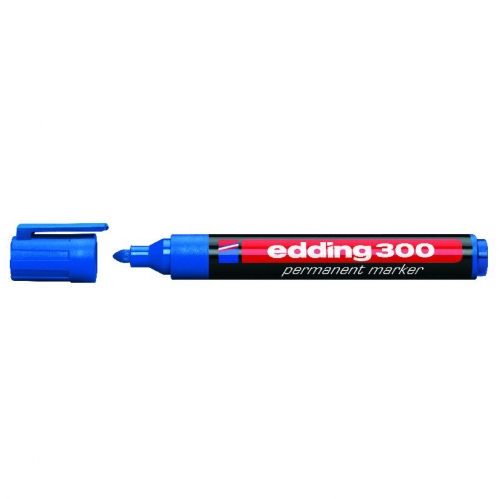 Marker permanentny Edding 300 niebieski okragły