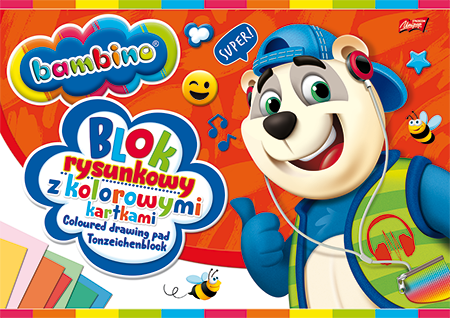 Blok rysunkowy kolorowy A4/16k Bambino