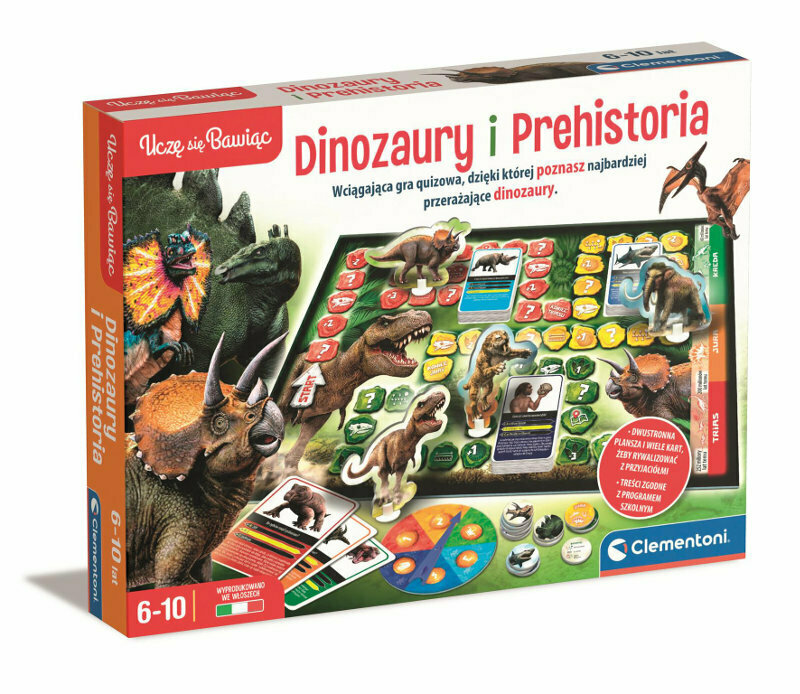 Gra edukacyjna uczę się bawiąc dinozaury i prehistoria +6 Clementoni