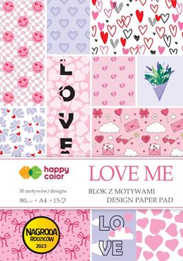 Blok z motywami Love me A4/15kart Happy Color