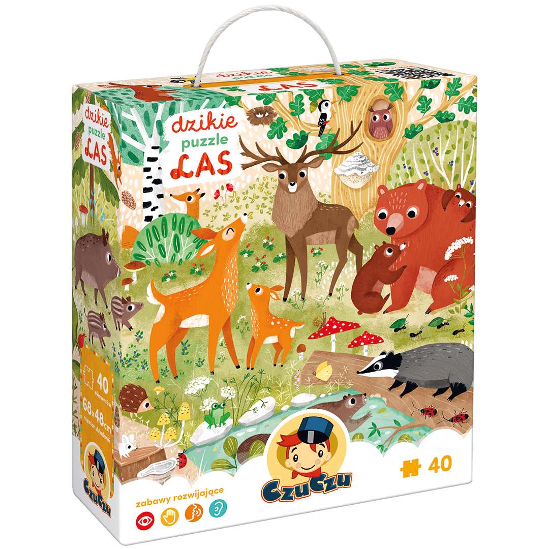 Puzzle 40 elementów Las +3 CzuCzu