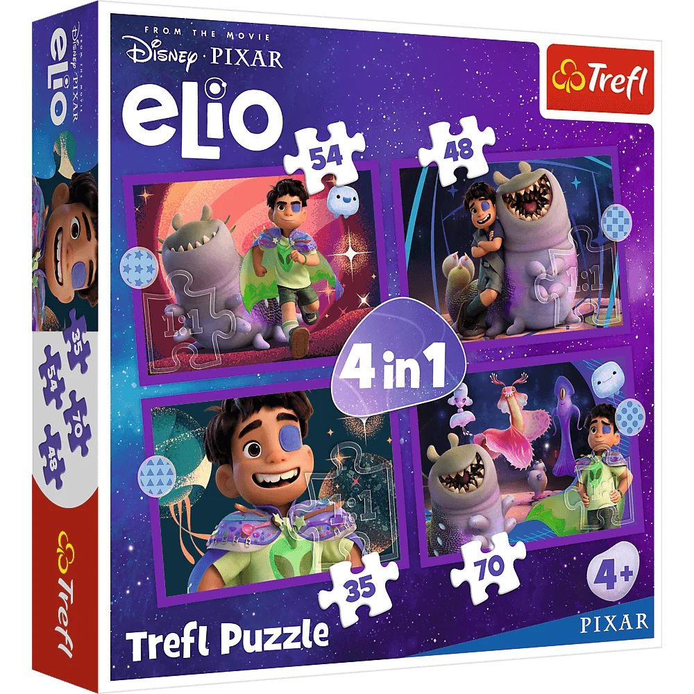  Puzzle 4w1 35/48/54/70 elementów Elio +4 Trefl