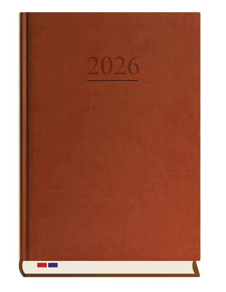 Kalendarz książkowy dzienny z registrami A4 2026 Stacjonarny Michalczyk