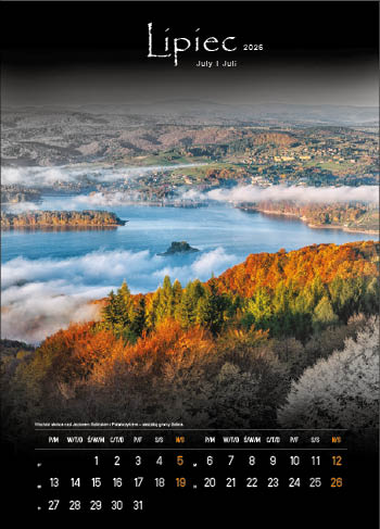 Kalendarz wieloplanszowy naścienny 33x50cm 2026 tajemnicze Bieszczady Jotan
