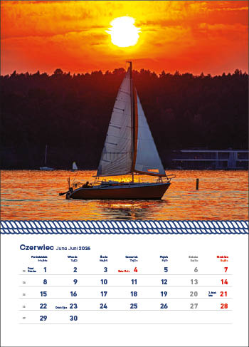 Kalendarz wieloplanszowy naścienny 32x50cm 2026 Warmia i Mazury Jotan