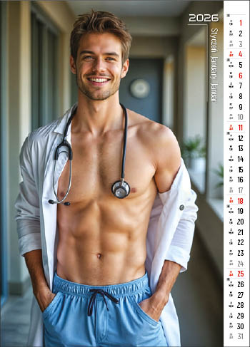 Kalendarz wieloplanszowy naścienny 32x50cm 2026 man Jotan