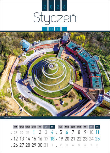 Kalendarz wieloplanszowy naścienny 32x50cm 2026 air Poland Jotan