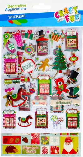 Dekoracja samoprzylepna naklejka świąteczna Craft with Fun