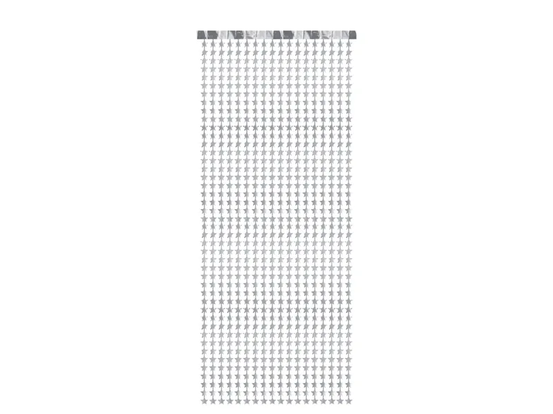 Kurtyna gwiazdy 100x250cm srebrna Partydeco