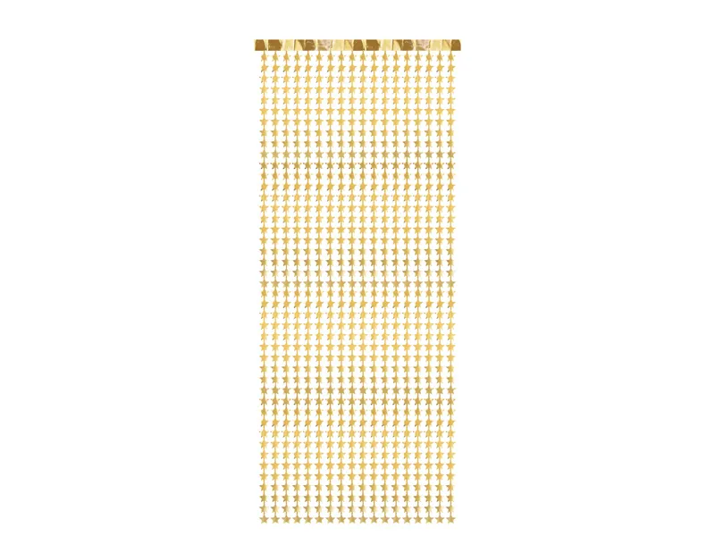 Kurtyna gwiazdy 100x245cm złoty Partydeco