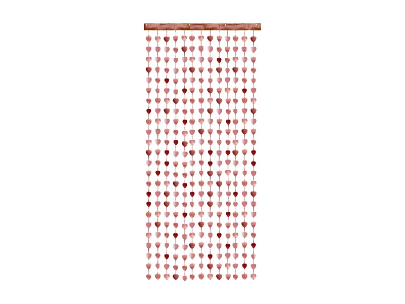 Kurtyna serca 100x245cm czerwona Partydeco