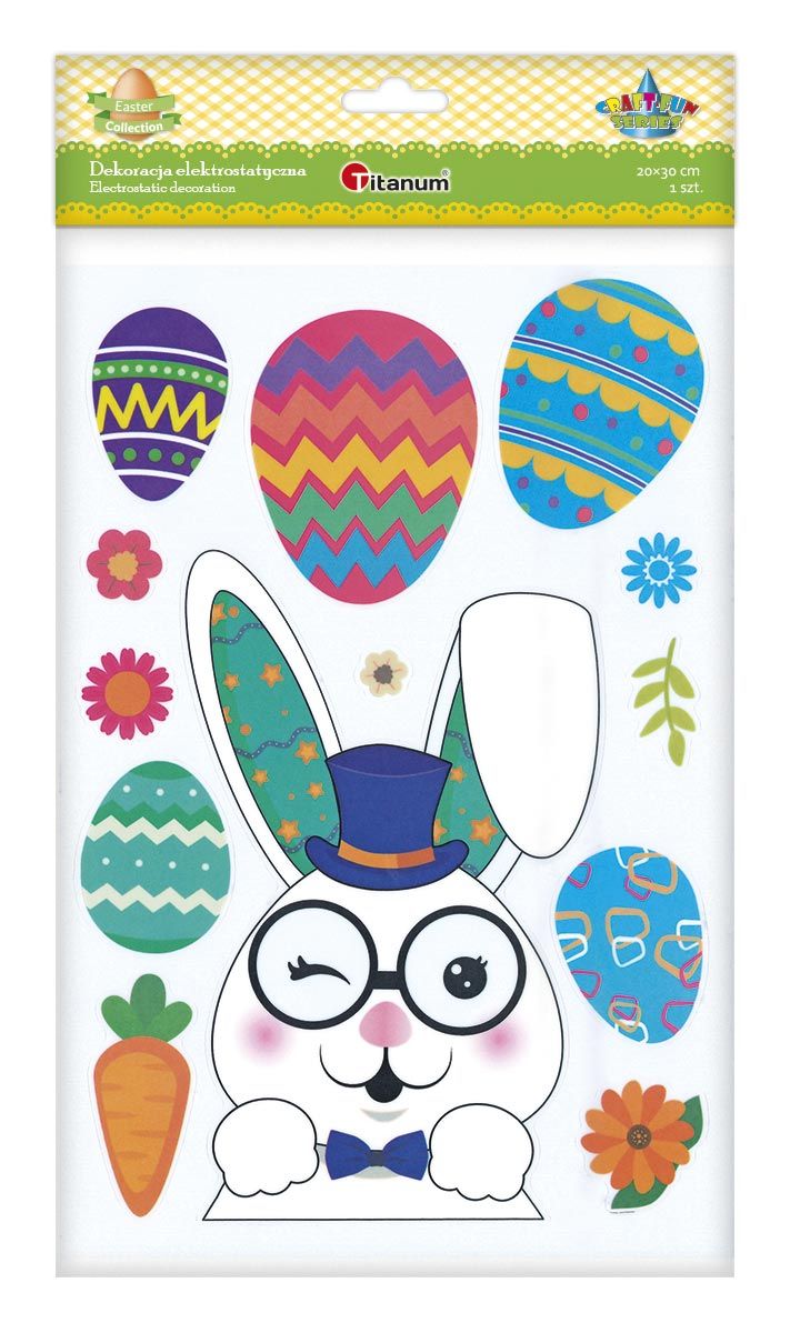 Naklejki elektrostatyczne wielkanocne 13szt Titanum