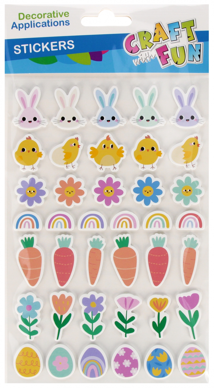 Naklejki wielkanocne 39szt Craft with Fun