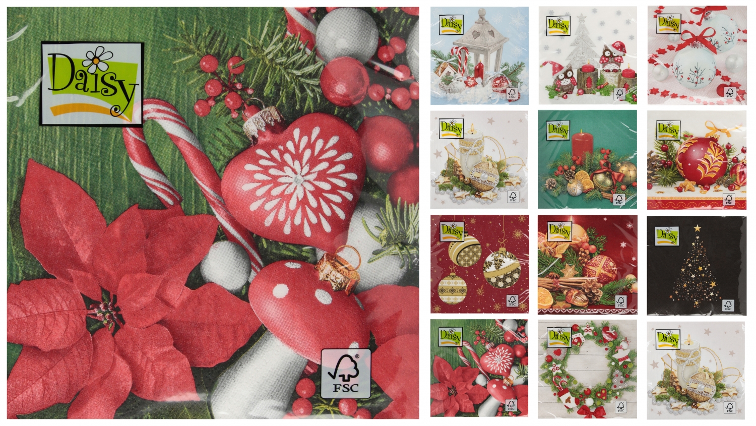 Serwetki świąteczne 15x15cm 20szt Pol-Mak