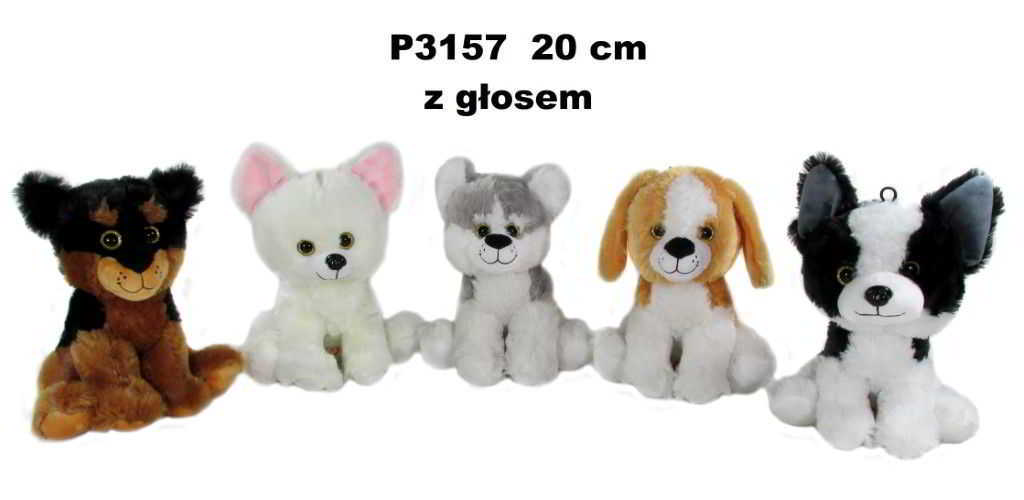 Pluszowy pies z głosem 20cm Sun Day