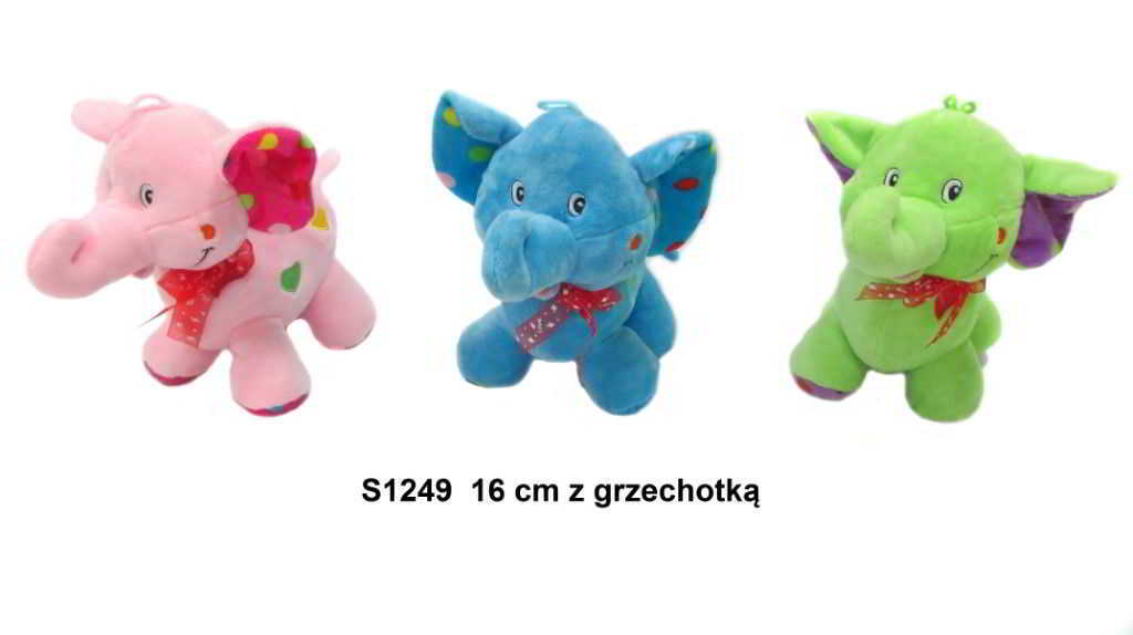 Pluszowy słoń z grzechotką 16cm Sun Day