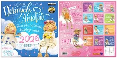 Kalendarz naścienny wieloplanszowy 30x60cm 2026 dobre anioły Kukartka