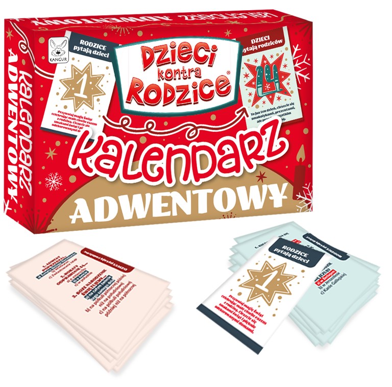 Gra edukacyjna Dzieci kontra Rodzice kalendarz adwentowy +6 Kangur
