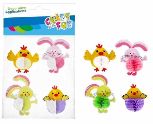 Dekoracje samoprzylepne zwierzaki wielkanocne Craft with Fun