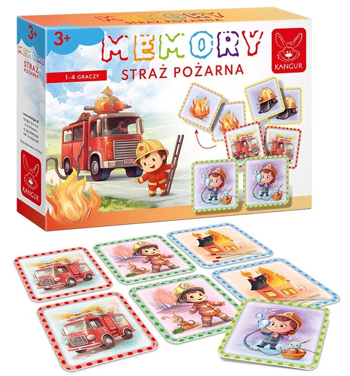 Gra edukacyjna memory straż pożarna +3 Kangur