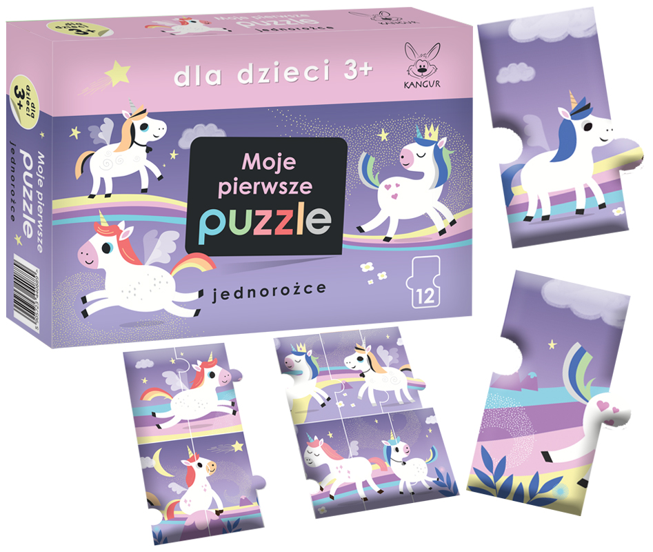 Moje pierwsze puzzle jednorożce +3 Kangur