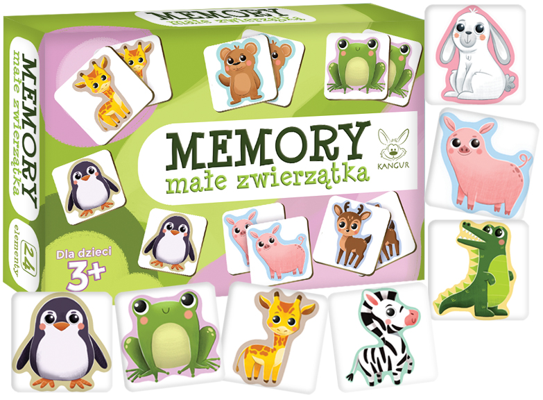 Gra edukacyjna memory małe zwierzątka +3 Kangur
