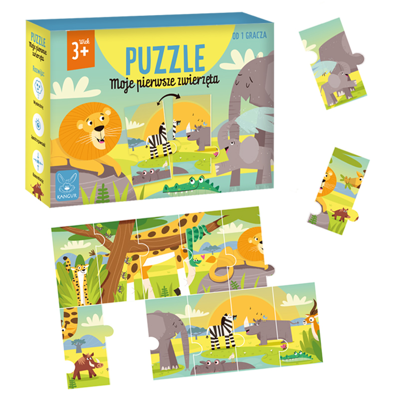 Moje pierwsze puzzle zwierzęta +3 Kangur