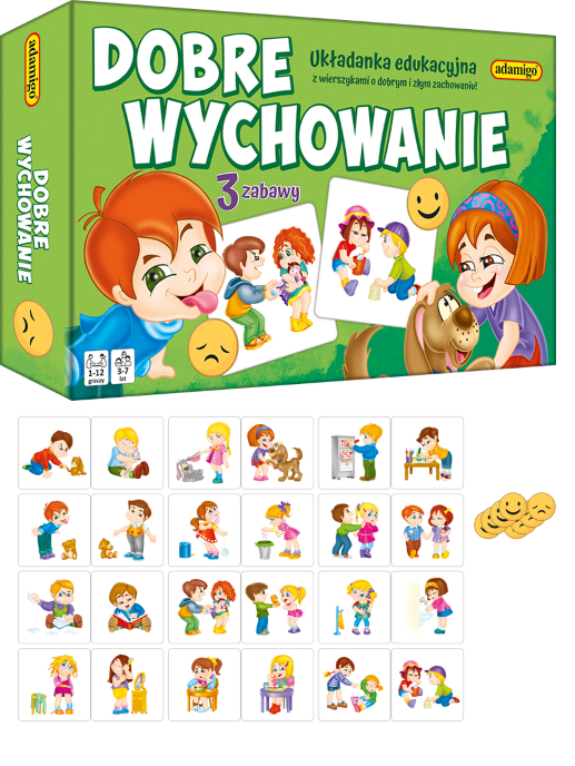 Układanka edukacyjna dobre wychowanie +3 Adamigo