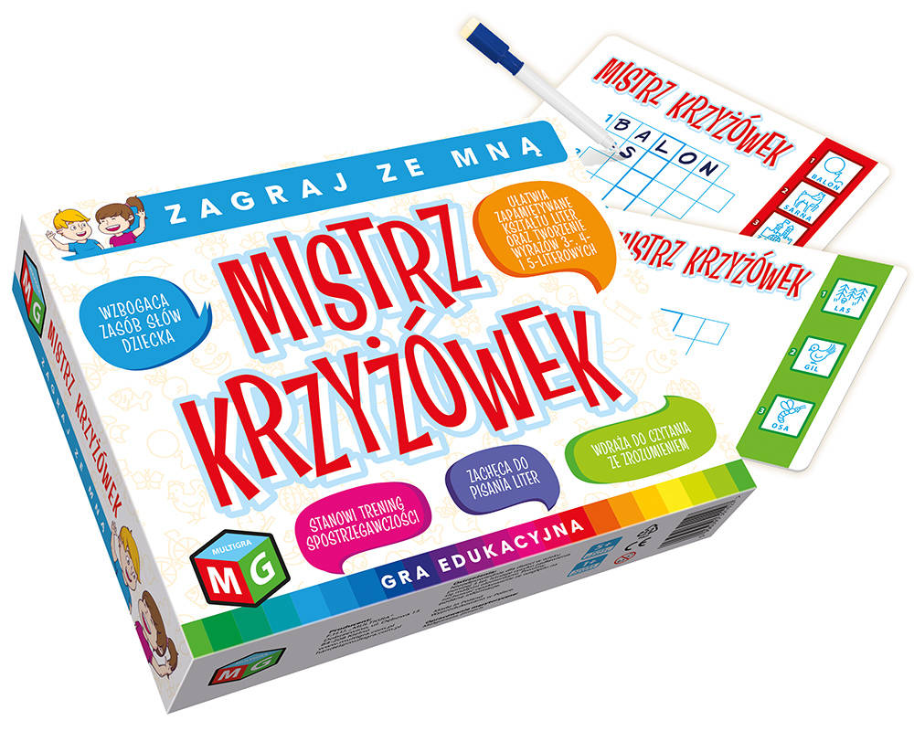 Gra edukacyjna mistrz krzyżówek +5 Multigra