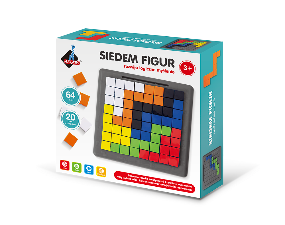 Gra edukacyjna siedem figur genialny dzieciak +3 Askato