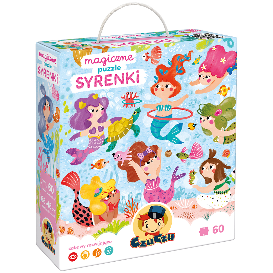 Puzzle 60 elementów magiczne syrenki +4 CzuCzu