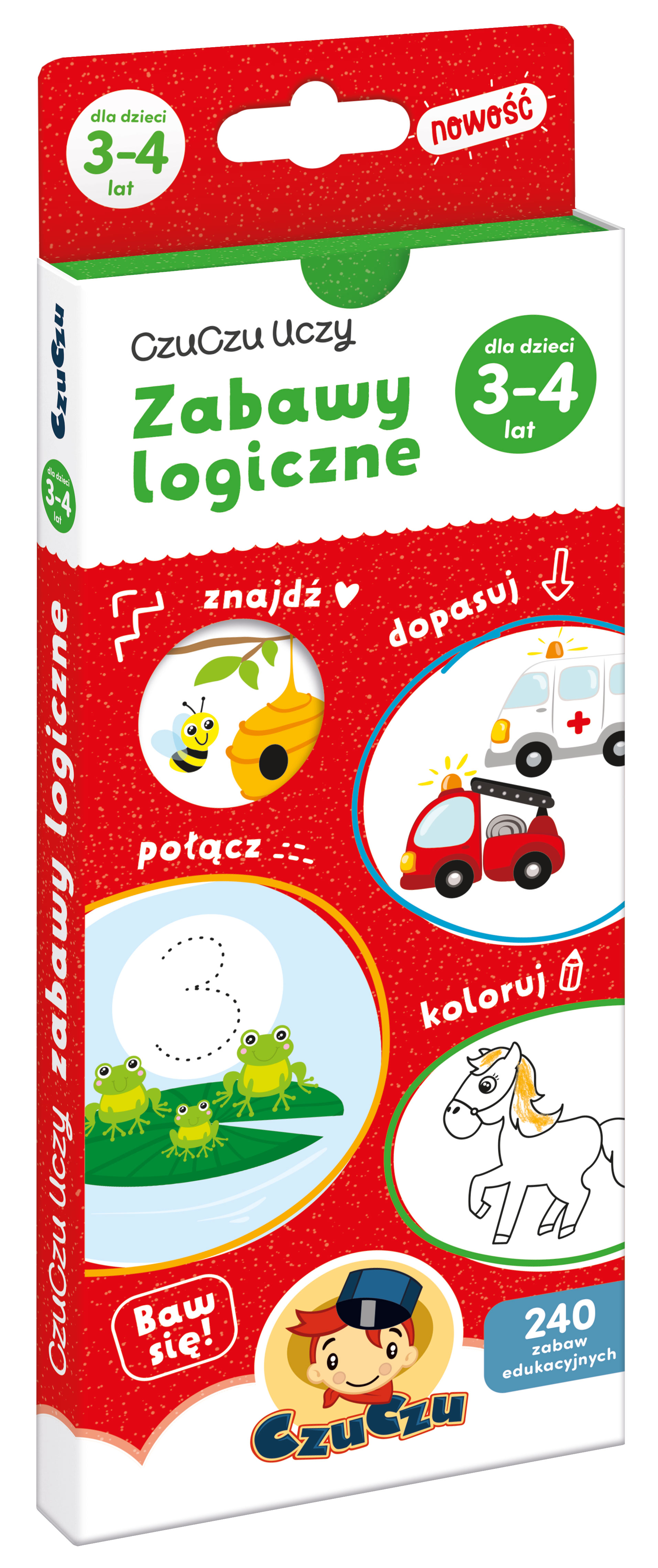 Gra edukacyjna zabawy logiczne +3-4 lata CzuCzu