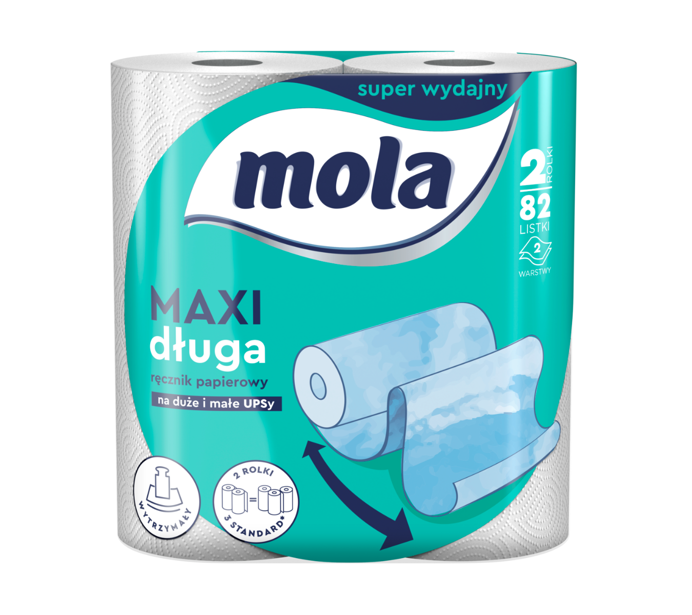 Ręcznik papierowy 2W 2szt Maxi długa Mola
