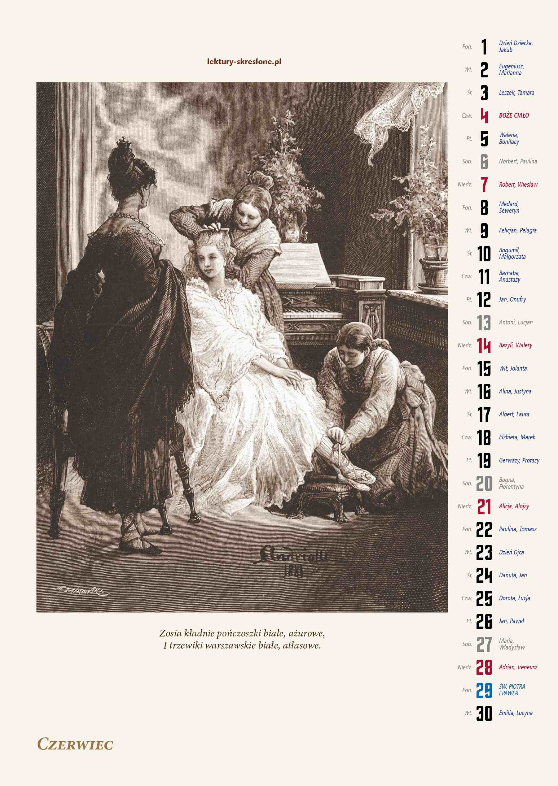 Kalendarz naścienny wieloplanszowy A3 2026 Pan Tadeusz Biały Kruk