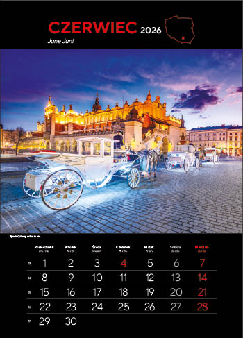 Kalendarz wieloplanszowy naścienny 32x50cm 2026 miasta Polski Jotan
